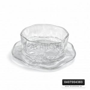 طقم صحون مكسرات سادة  12 قطعة 6 زبادي و 6 عادي