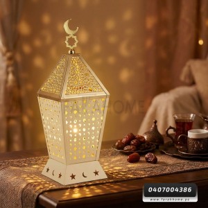  فانوس معدن معدن مزخرف مضيء  32 سم