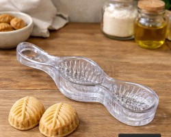 قالب معمول اكريليك مستطيل 2 عين خانتين ورقة شجر