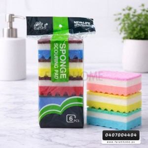 6 قطع × ليفة جلي اسفنج كع سكوتش خشن