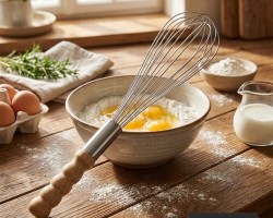 خفاقة ستانليس يد خشب محزز