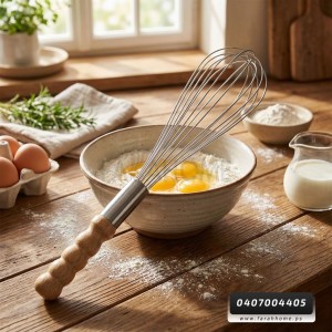 خفاقة ستانليس يد خشب محزز