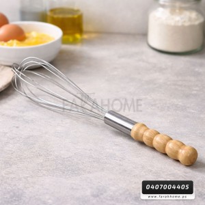 خفاقة ستانليس يد خشب محزز