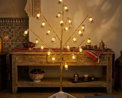 زينه رمضان/ شجرة مضيئة فوانيس بطارية