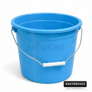 سطل / دلو ماء بلاستيك 10 لتر يد حديد مع حمالة بلاستك