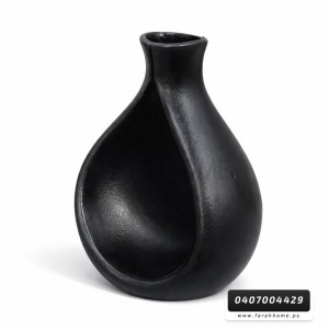 فازة هندي نحاس اسود مطفي مطعوج مقاس 25 × 19 × 31.5 سم فازة هندي نحاس اسود مطفي مطعوج مقاس 25 × 19 × 31.5 سم