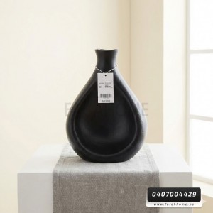 فازة هندي نحاس اسود مطفي مطعوج  مقاس 25 × 19 × 31.5 سم