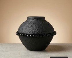 فازة اسود هندي منفوخ نحاس