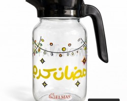 شاف زجاج عصير/ ماء مع يد رسومات رمضانية صناعة مصرية ELMAS