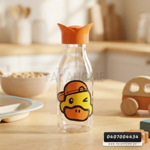 قنينة / شاف زجاج عصير / ماء للاطفال حجم صغير سعة 200مل 