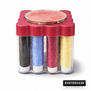 طقم عدة خياطة خيطان ابر خياطة + 16 خيط