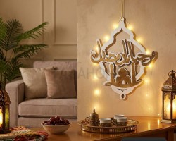 زينه رمضان/  تعليقات خشبية رمضان كريم - فوانيس اشكال كبير 