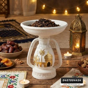 زينة رمضان/ مضيفة - تحفه - جاط تفضيل جبصين مدور مع قاعدة رمضان