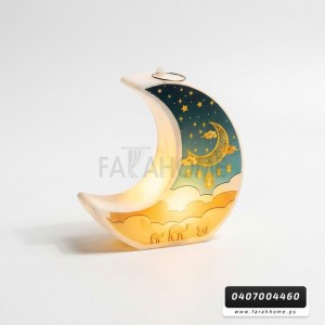 زينة رمضان / تعليقة ميدالية رمضان اكريليك شكل محراب رمضان مضيء