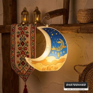 زينة رمضان / تعليقة ميدالية رمضان اكريليك شكل محراب رمضان مضيء