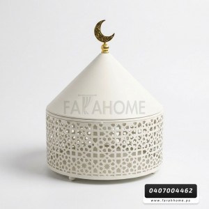 زينة رمضان/ مضيفة معدن مدور كبير صحن رمضان CNC حديد مع قبة