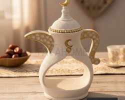 زينة رمضان / مبخرة - تحفة شكل دلة من الجبصين