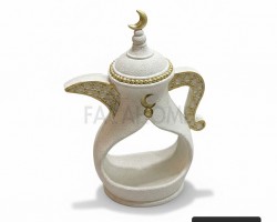 زينة رمضان / مبخرة - تحفة شكل دلة من الجبصين زينة رمضان / مبخرة - تحفة شكل دلة من الجبصين