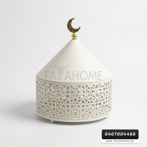 زينة رمضان/ مضيفة معدن مدور وسط صحن رمضان CNC حديد مع قبة