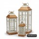 زينة رمضان/طقم فانوس رمضان اطار معد مع قاعدة خشب 3 قطع 70 + 50 + 40 سم