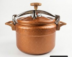 طنجرة ضغط جرانيت بني ثقيل 6 لتر ROZETTA C22-6L