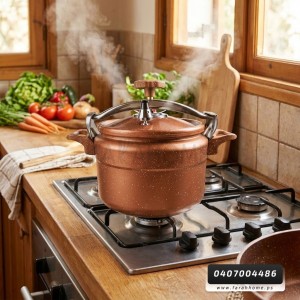 طنجرة ضغط جرانيت بني ثقيل 6 لتر ROZETTA C22-6L