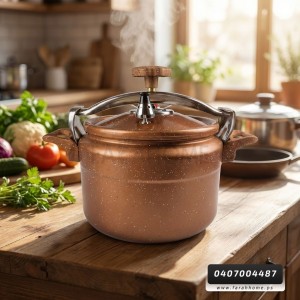 طنجرة ضغط جرانيت بني ثقيل 8 لتر ROZETTA C24-8L