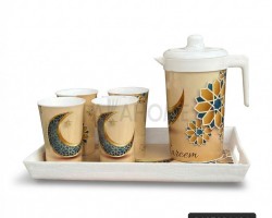 طقم شاف مع 4 كاسات وصينية رمضان كريم