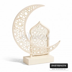 زينة رمضان/ تحفة زينة هلال حديد مع محراب مع قاعدة المقاس 12×32×7 سم