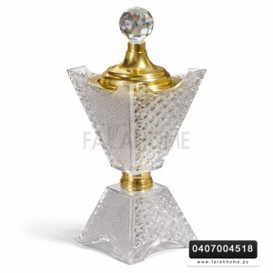 مبخرة اكريليك مبزر مع غطا ذهبي مبخرة اكريليك مبزر مع غطا ذهبي