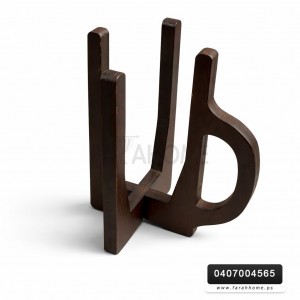 حمالة فناجين ساده خشب بني مع مقبض لليد