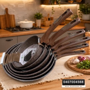 طقم  قلايات دبابة جرانيت اصلي 6 قطع مقاس  18-20-22-24-26-28  سم