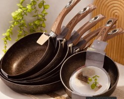 طقم  قلايات دبابة جرانيت اصلي 6 قطع مقاس  18-20-22-24-26-28  سم