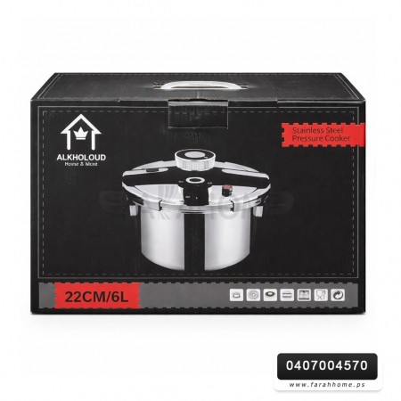 طنجرة ضغط ستانلس ستيل ثقيل 6 لتر