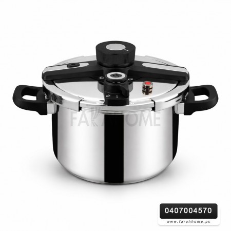 طنجرة ضغط ستانلس ستيل ثقيل 6 لتر