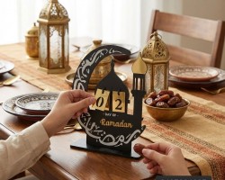 زينه رمضان / رزنامة ستاند رمضانية ارقام اشكال 30 سم