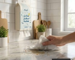 ربطة مناديل غيم / غيوم مطبخ قطنية 200 منديل مصنوع من لب الخشب الطبيعي الحجم: 20 × 20 سم