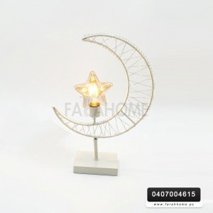 زينه رمضان/ هلال ونجمة مع اضاءة وقاعدة زينه رمضان/ هلال ونجمة مع اضاءة وقاعدة