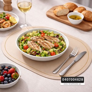 كوستر جلد بيضاوي 45×30 سم كوستر جلد بيضاوي 45×30 سم