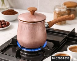  غلاية قهوة حجم كبير جرانيت مع غطا و يد عظم