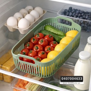 سلة تنظيم غرف - ثلاجة بلاستيك شبك كبير الوان  38 × 25 × 18 سم