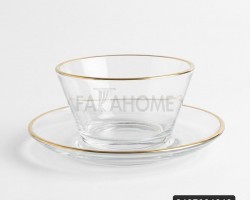 طقم صحون مكسرات + استكانات زجاج شفاف مع حز ذهبي 12 قطعة طقم صحون مكسرات + استكانات زجاج شفاف مع حز ذهبي 12 قطعة