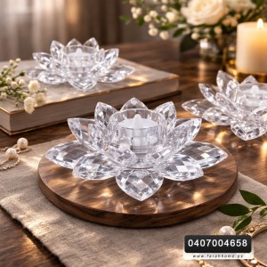 زينة رمضان / شمعة الكترونية اكريليك وردة