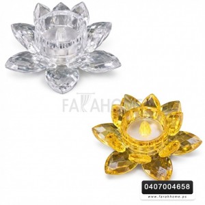 زينة رمضان / شمعة الكترونية اكريليك وردة زينة رمضان / شمعة الكترونية اكريليك وردة