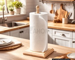 عمود حمالة محارم خشب 