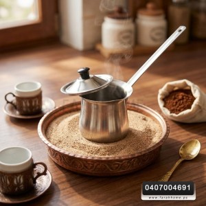 غلاية قهوة ستانلس مع غطاء نمرة  10