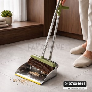 مكنسة مع مجرود يد طويل ستانليس ثقيل 