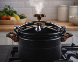 طنجرة ضغط جرانيت ثقيل 4 لتر اسود