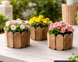 قوار خشب - حامل ورد مساطر صغير