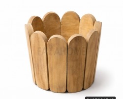 قوار خشب - حامل ورد مساطر وسط قوار خشب - حامل ورد مساطر وسط